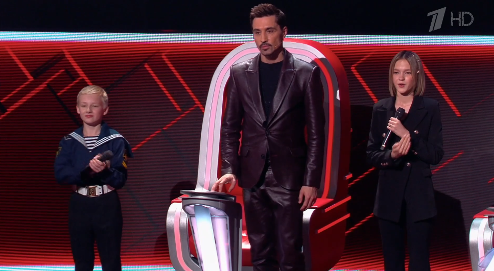 Дима Билан и его финалисты в 11 сезоне. Василий Иголкин и Нелли Байматова