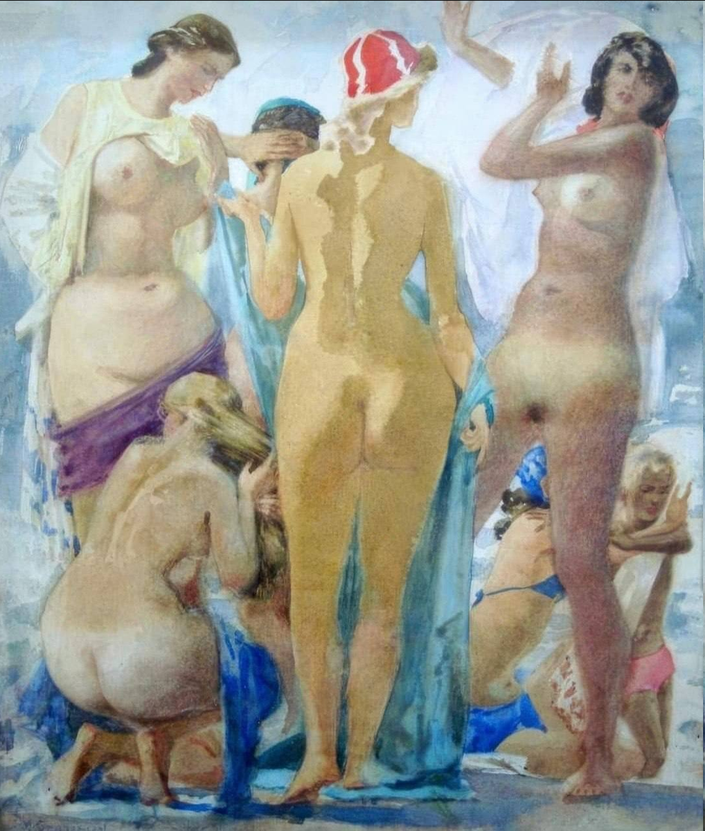 Александр Самохвалов. «Купальщицы». 1967