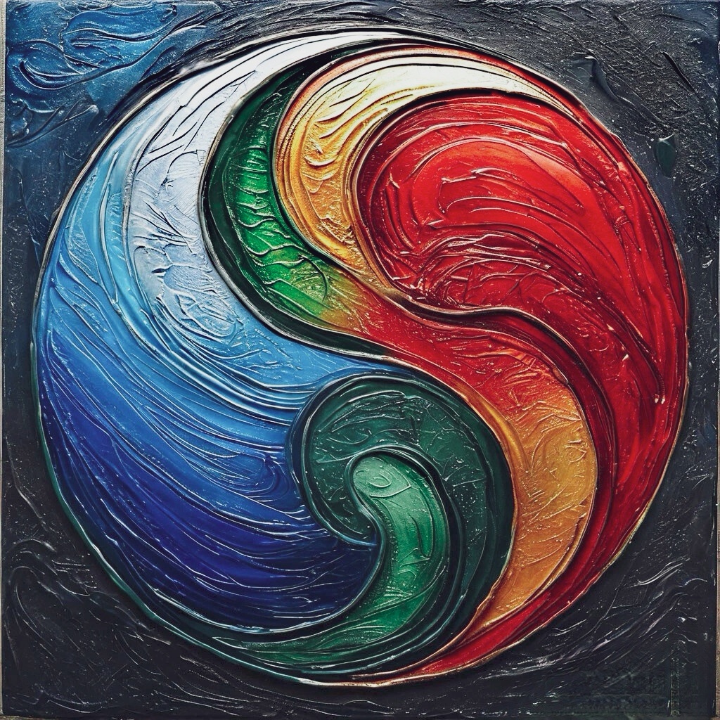 Трёх цветный символ