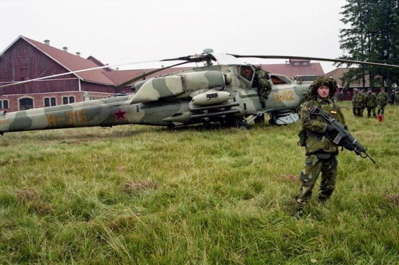 Ми-28А в Швеции на тех же испытаниях