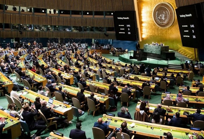 75-я сессия Генеральной Ассамблеи ООН, 5 сентября 2020 года, Нью-Йорк, США (Фото: olphoto.ru)