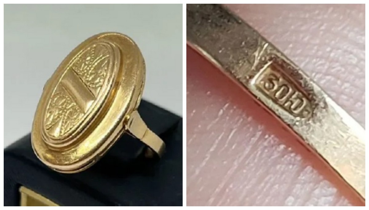 Кольцо Мадонна Одесского ювелирного завода с именником