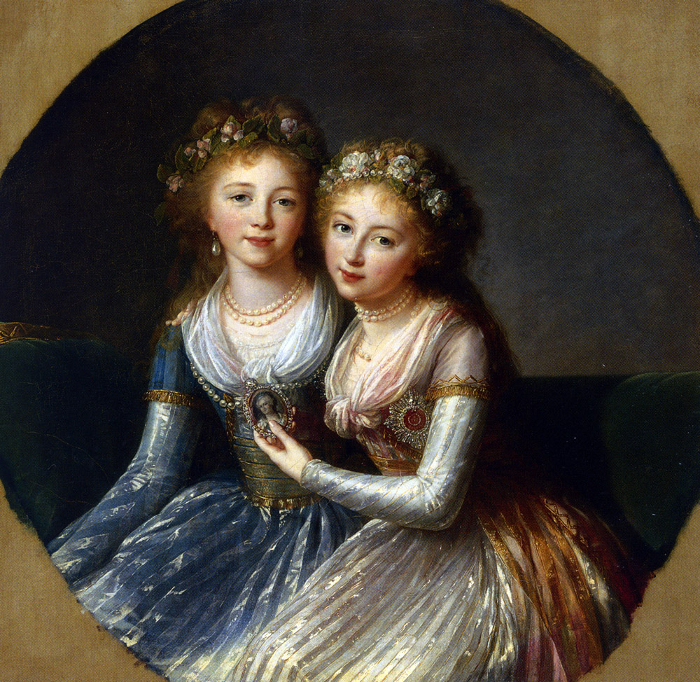 М. Л. Э. Виже-Лебрен. Великая княжна Александра Павловна и великая княжна Елена Павловна, дочери Павла 1795-97 годы (из собрания Эрмитажа)