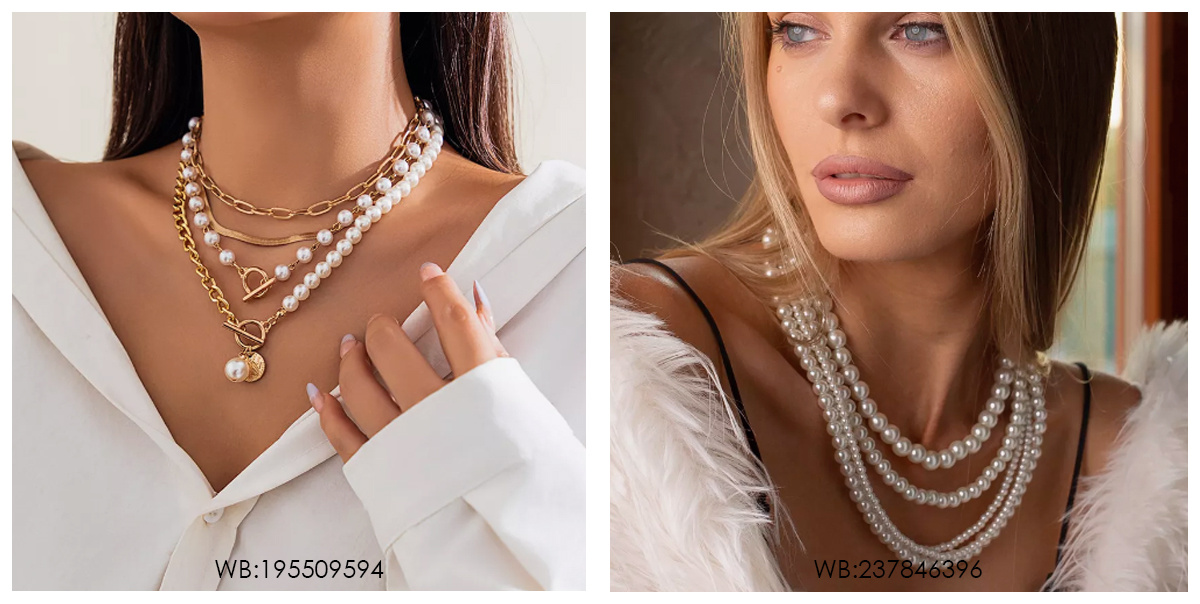 Подборка крупных, акцентных ожерелий с маркетплейса Вайлдберриз