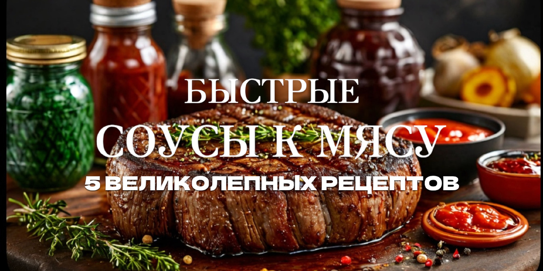 5 ОТЛИЧНЫХ И, САМОЕ ГЛАВНОЕ, БЫСТРЫХ И НЕСЛОЖНЫХ СОУСОВ К МЯСУ.