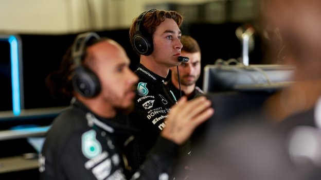    Гонщик «Мерседеса» Джордж Рассел. Global Look Press