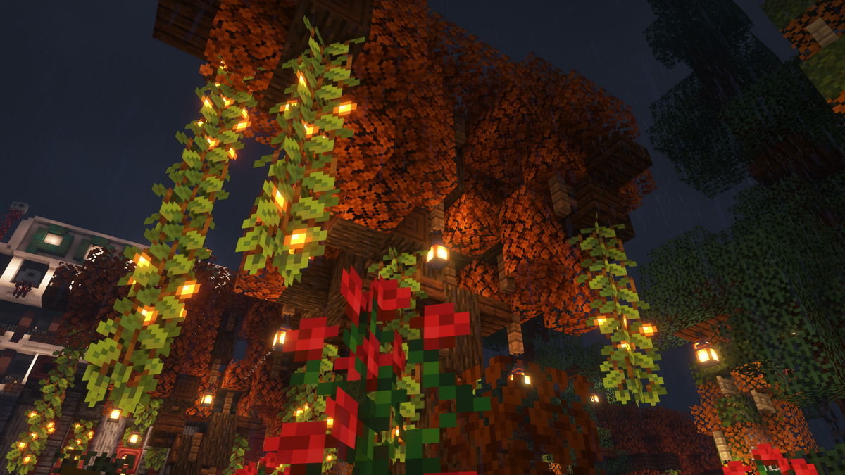 Фото со спавна. Дерево с осенней листвой