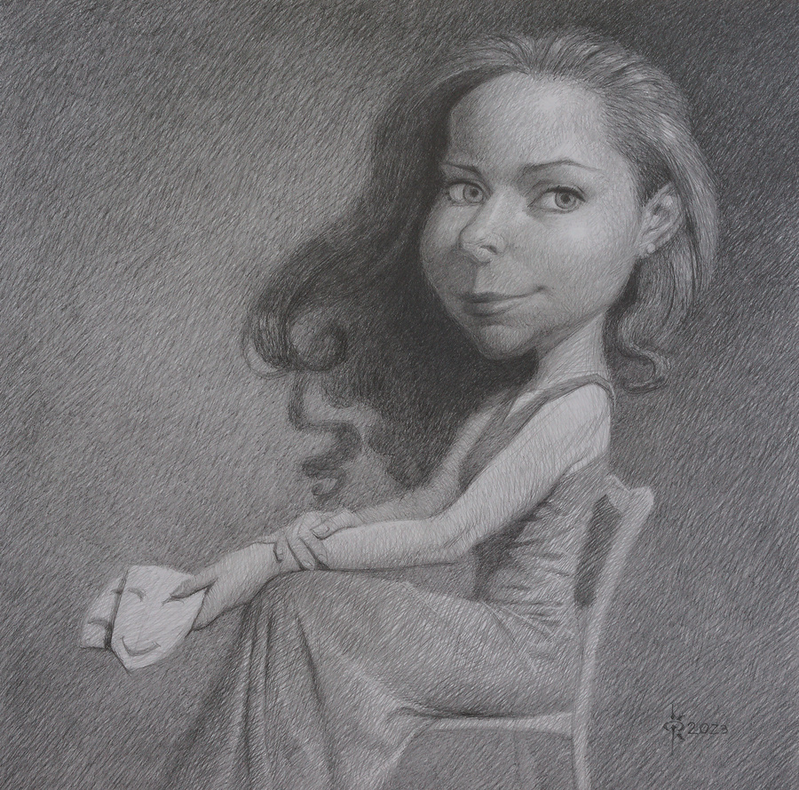 Бумага, карандаш. 39х39 см. 2023 г.