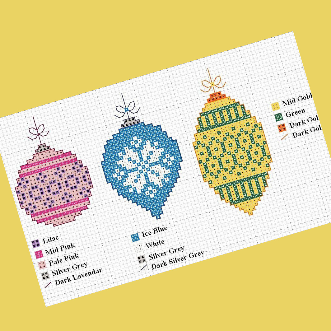    Схема для вышивки елочных шаров от Kincavel Krosses   
Источник: Kincavel Krosses