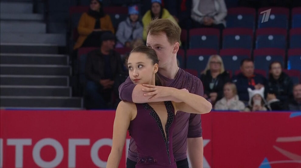    Дарья Андреева и Александр Акимов. Фото: стоп-кадр прямого эфира «Первого канала»