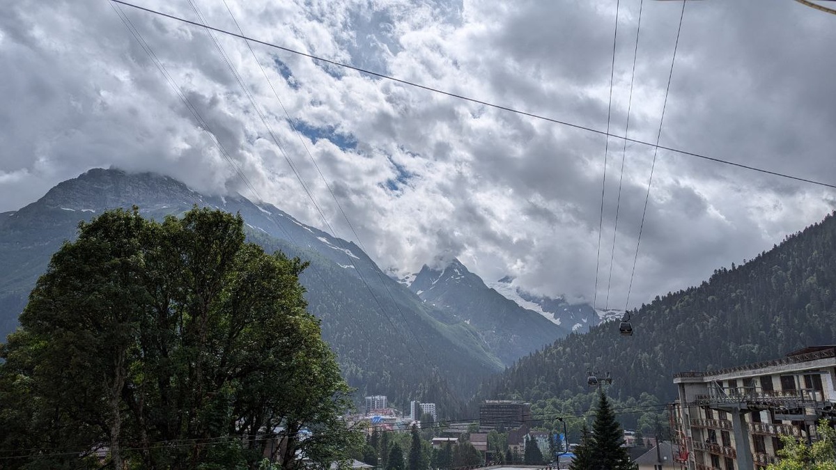 Вид из номера в отеле Наступ