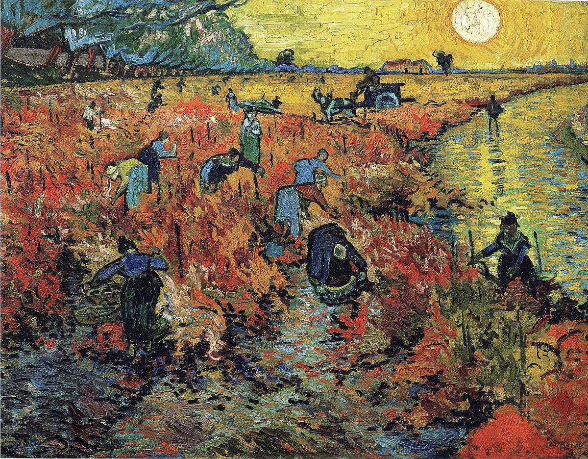 Винсент Ван Гог «Красные виноградники в Арле» (1888) 
Холст, масло. 75×93 см.
Государственный музей изобразительных искусств имени А. С. Пушкина, Москва.
«Красные виноградники в Арле» (нидерл. «De rode wijngaard») — картина, созданная Винсентом Ван Гогом. Долгое время ошибочно считалось, что это единственное произведение художника, которое он продал при жизни.