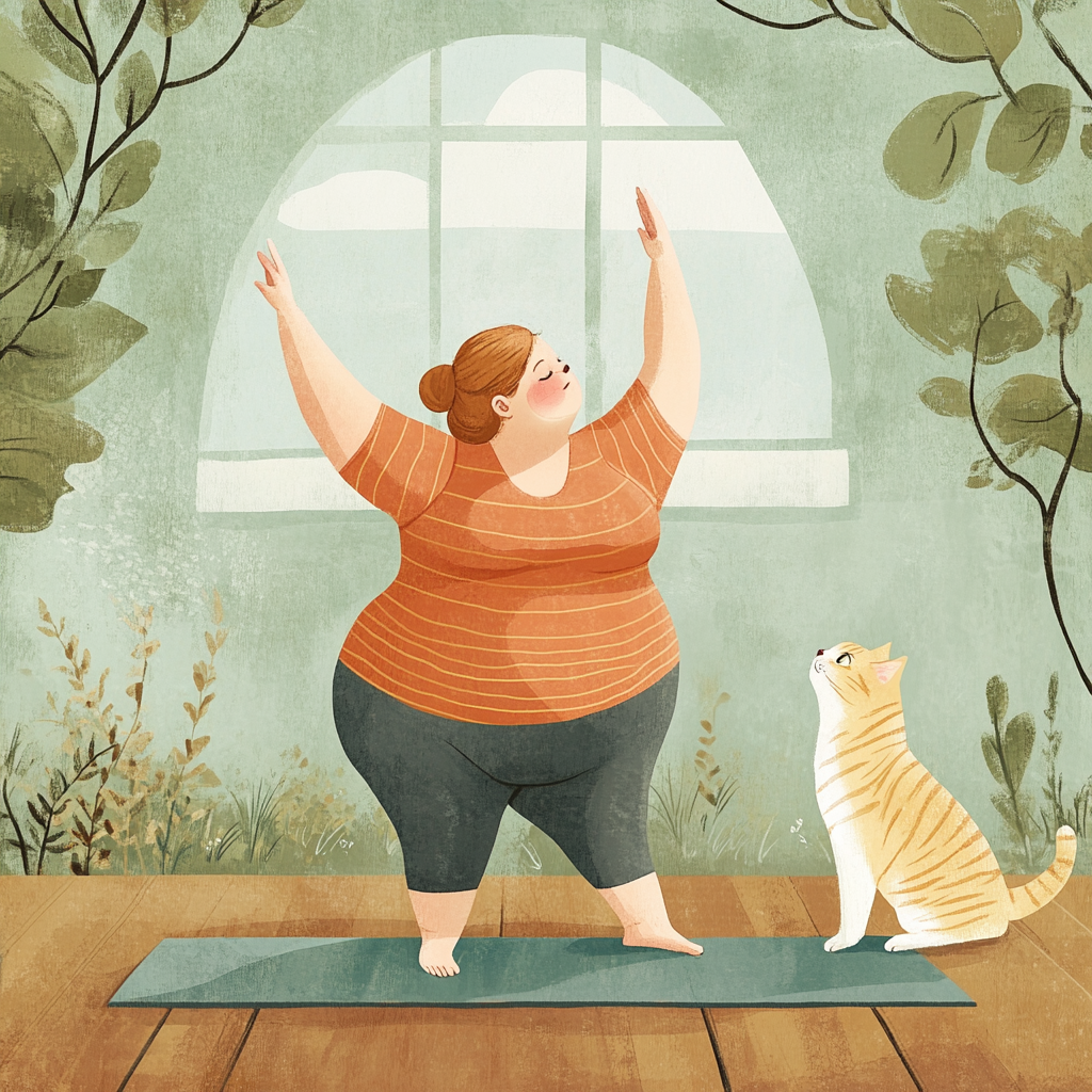 Тётя Роза практикует йогу