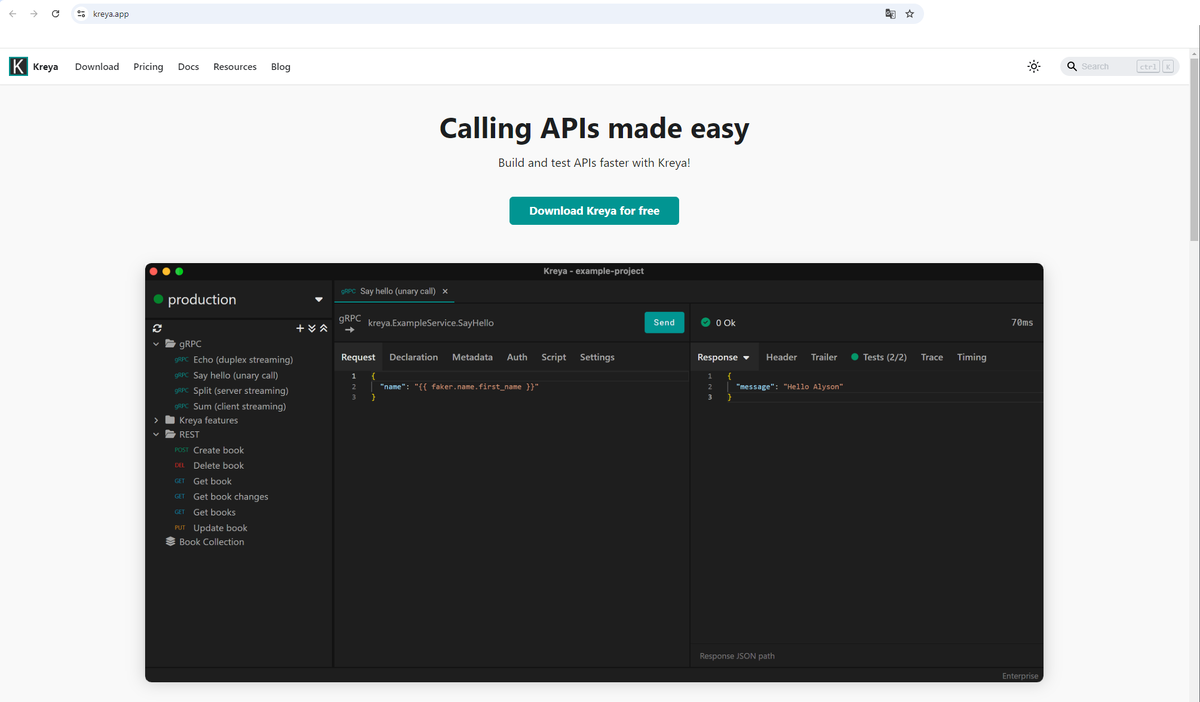 Kreya для тестирования Тинькофф API 