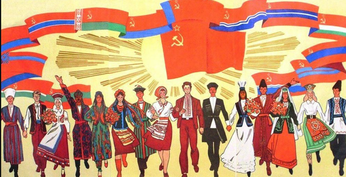 А в те времена разные народы на советских плакатах выглядели так
