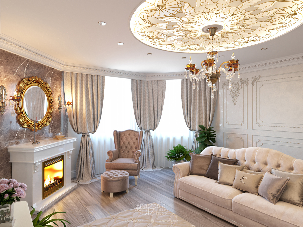 Дизайн-проект гостиной 2018 г.