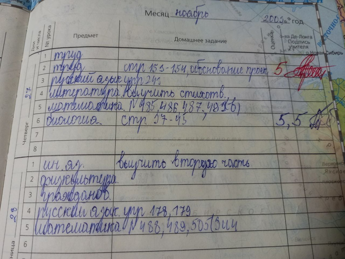 Дневник 6-классника