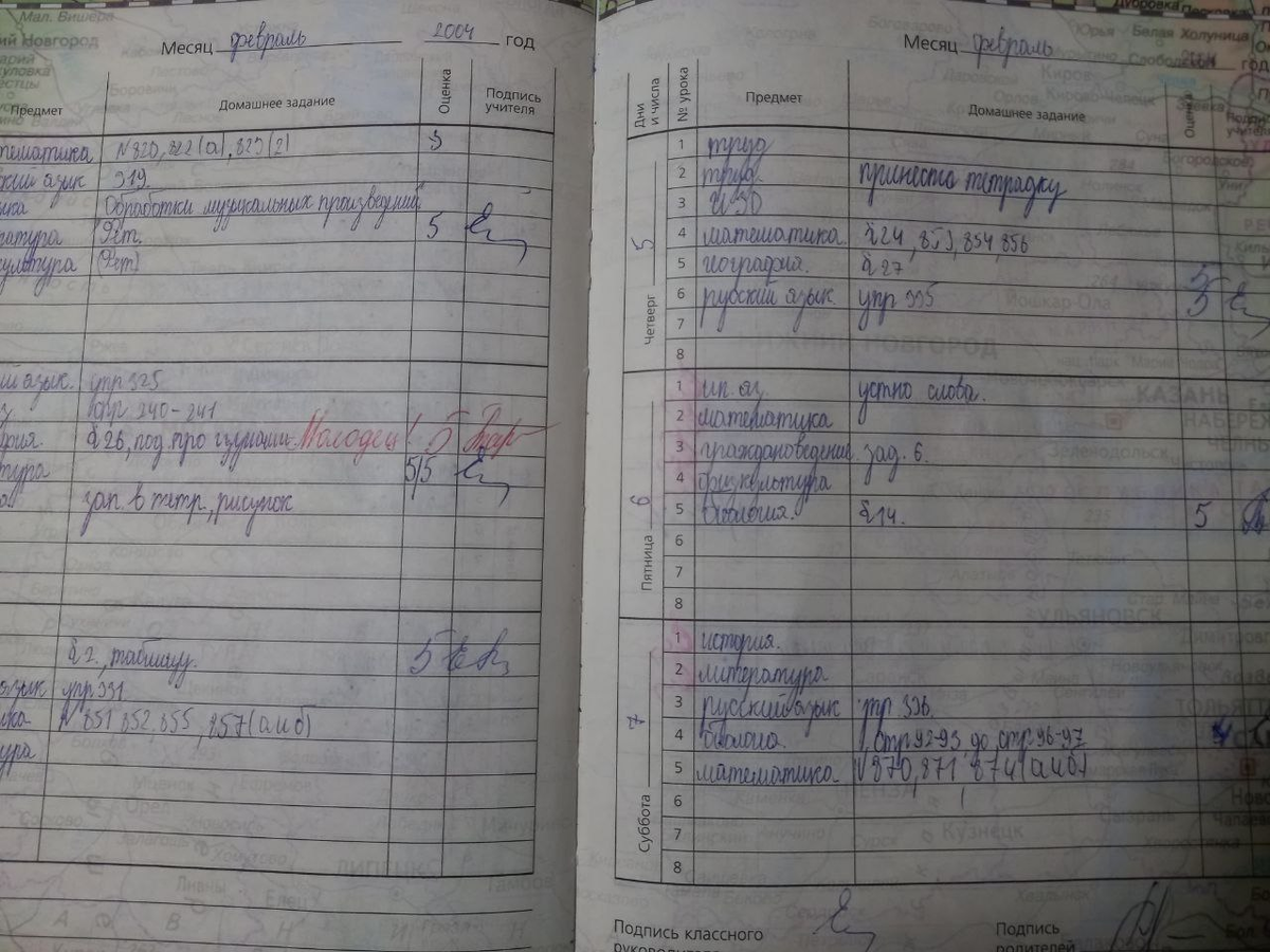 Дневник 6-классника