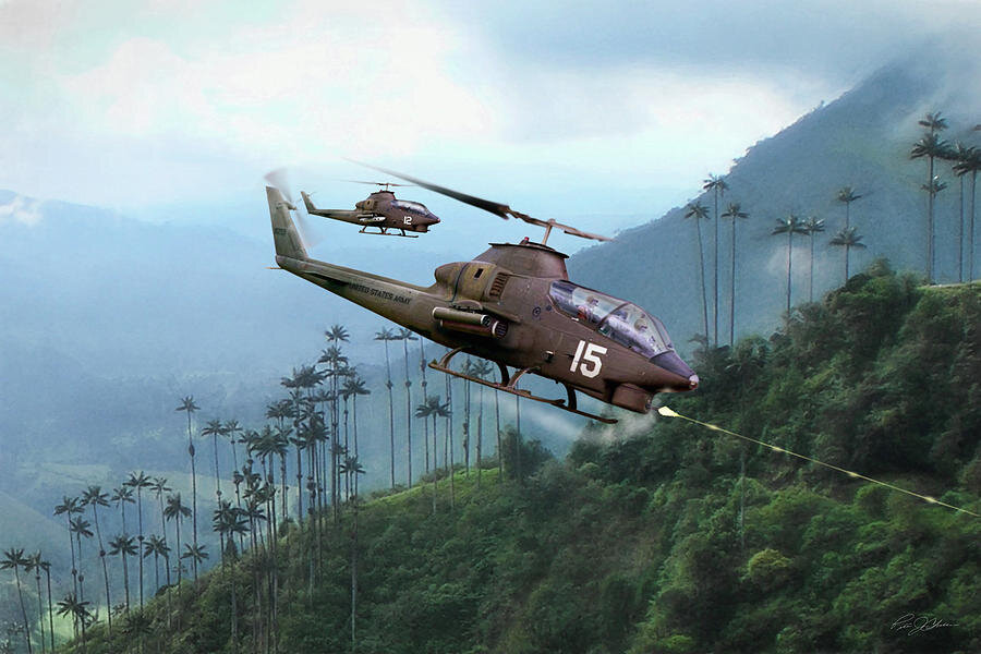 Звено вертолетов сша Bell AH-1 Cobra во Вьетнаме