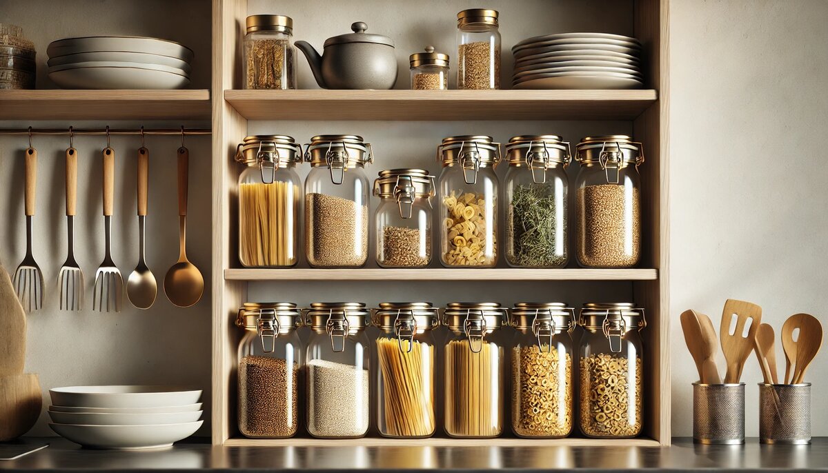 Эффективное хранение в кухонном шкафу