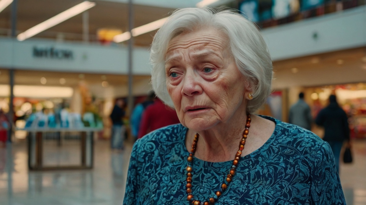 Надежда Фёдоровна, женщина 70-75 лет, стояла у терминала оплаты в магазине. В руках у неё была старая сумка, а на глазах блестели слёзы.