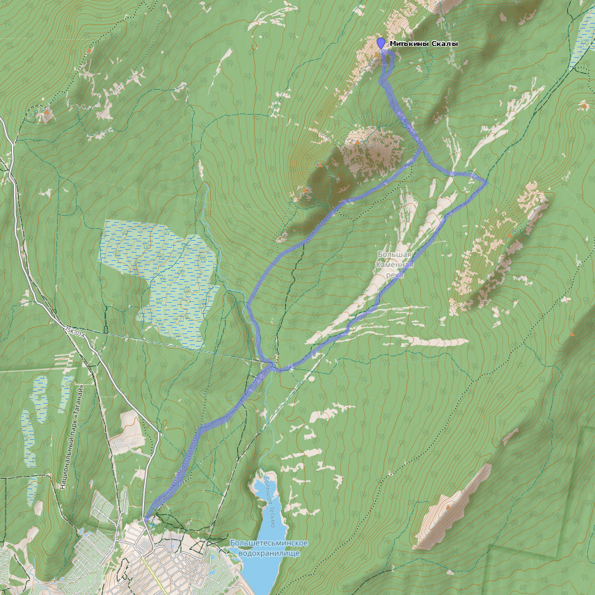 Путь на Митькины Скалы из Златоуста