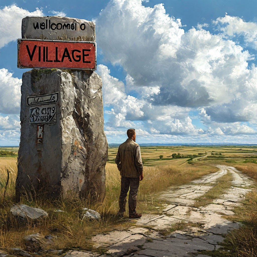 так и не смог выпросить у ИИ камня с ТРЕМЯ дорогами. Но и за это спасибо, перспектива гарная.