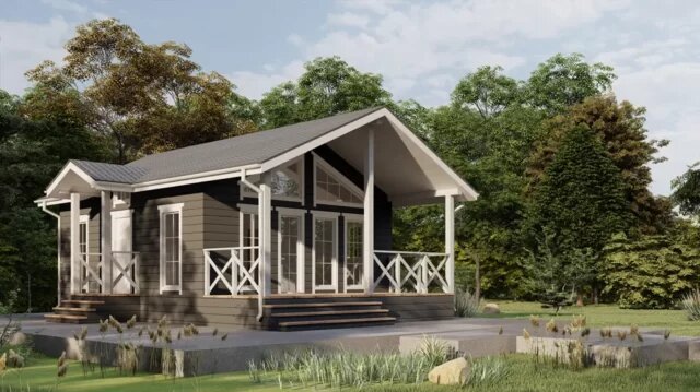 Фото: проект каркасного дома взято из рекламы компании Мегадом