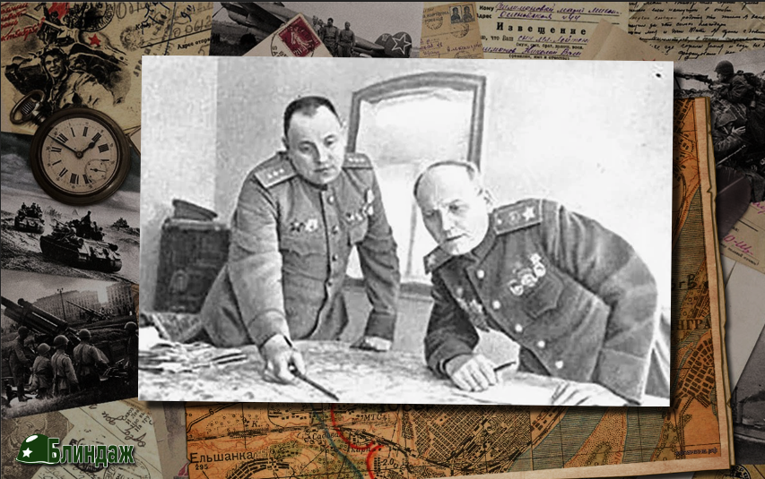 Матвей Васильевич Захаров слева