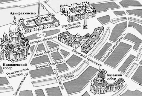 "Невский трезубец" по плану архитектора Еропкина