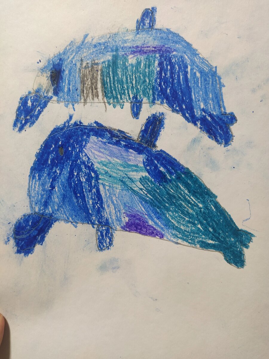 Дельфинчики в исполнении доченьки 6 лет