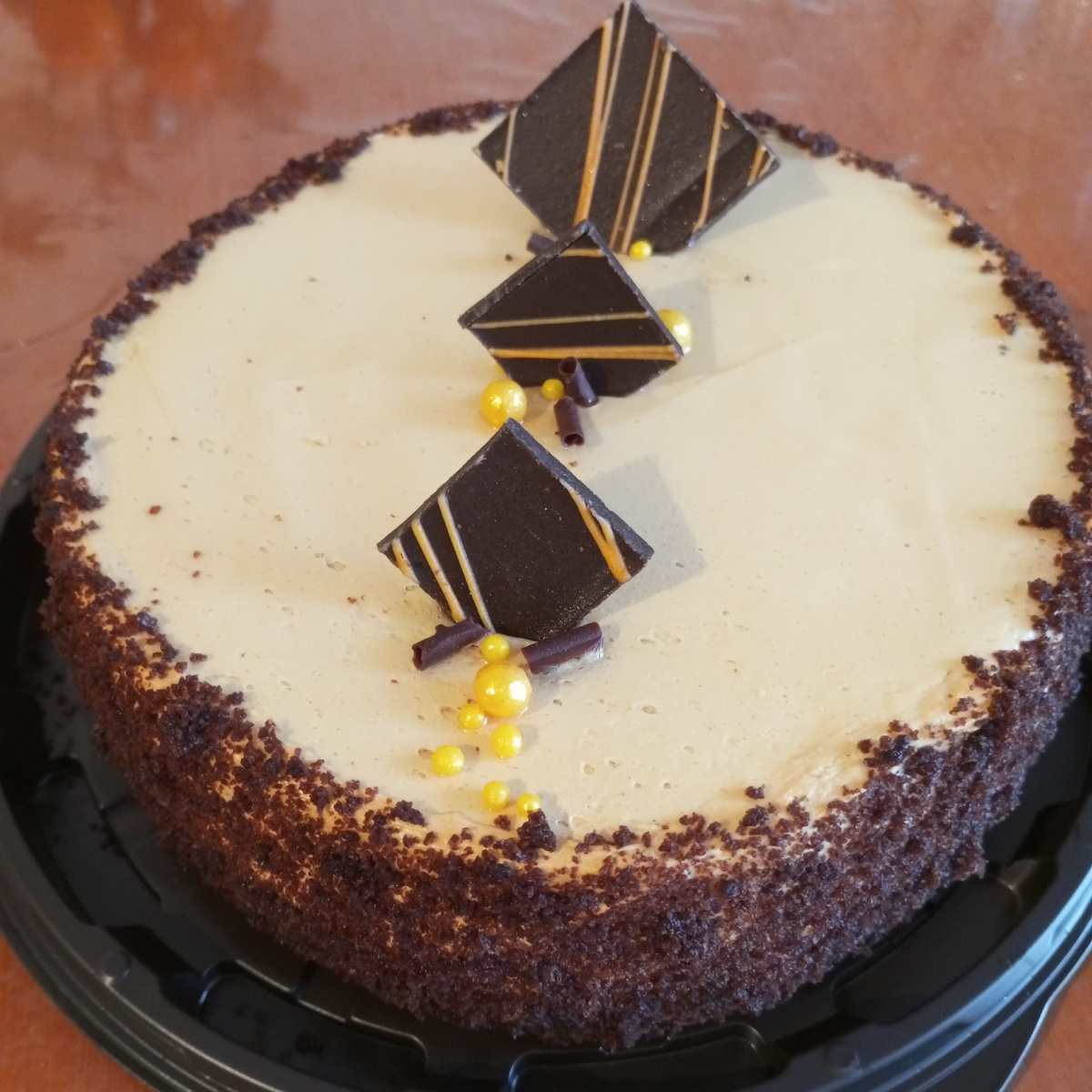 Сегодня у нас на ужин кофейно-апельсиновый торт из " Яблоньки".