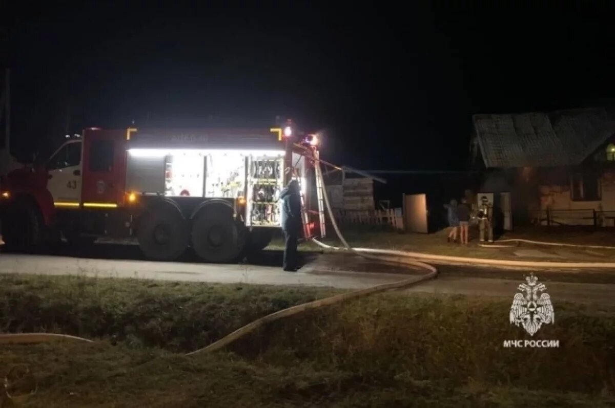    Тушение пожара в Ермаковском.