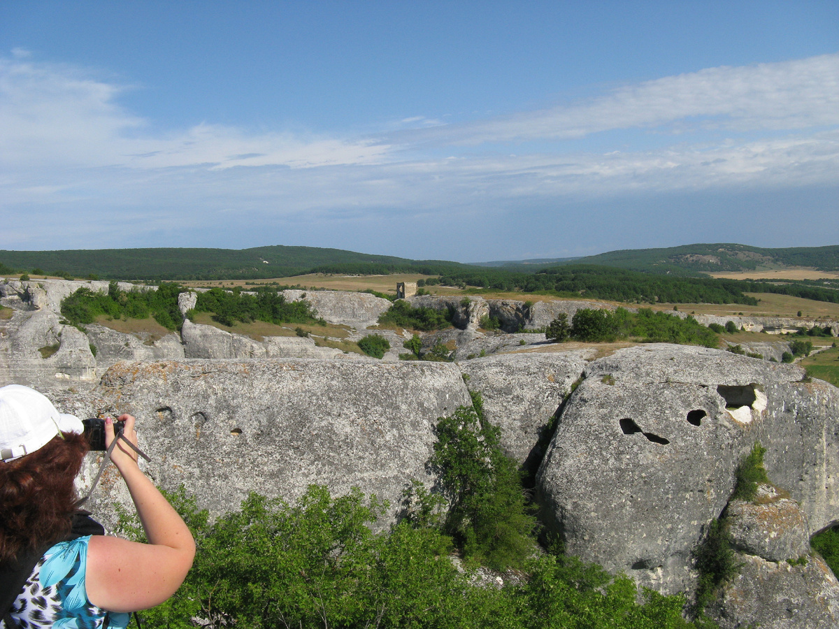 Я с Северного дозорного комплекса фотографирую Кыз-Куле