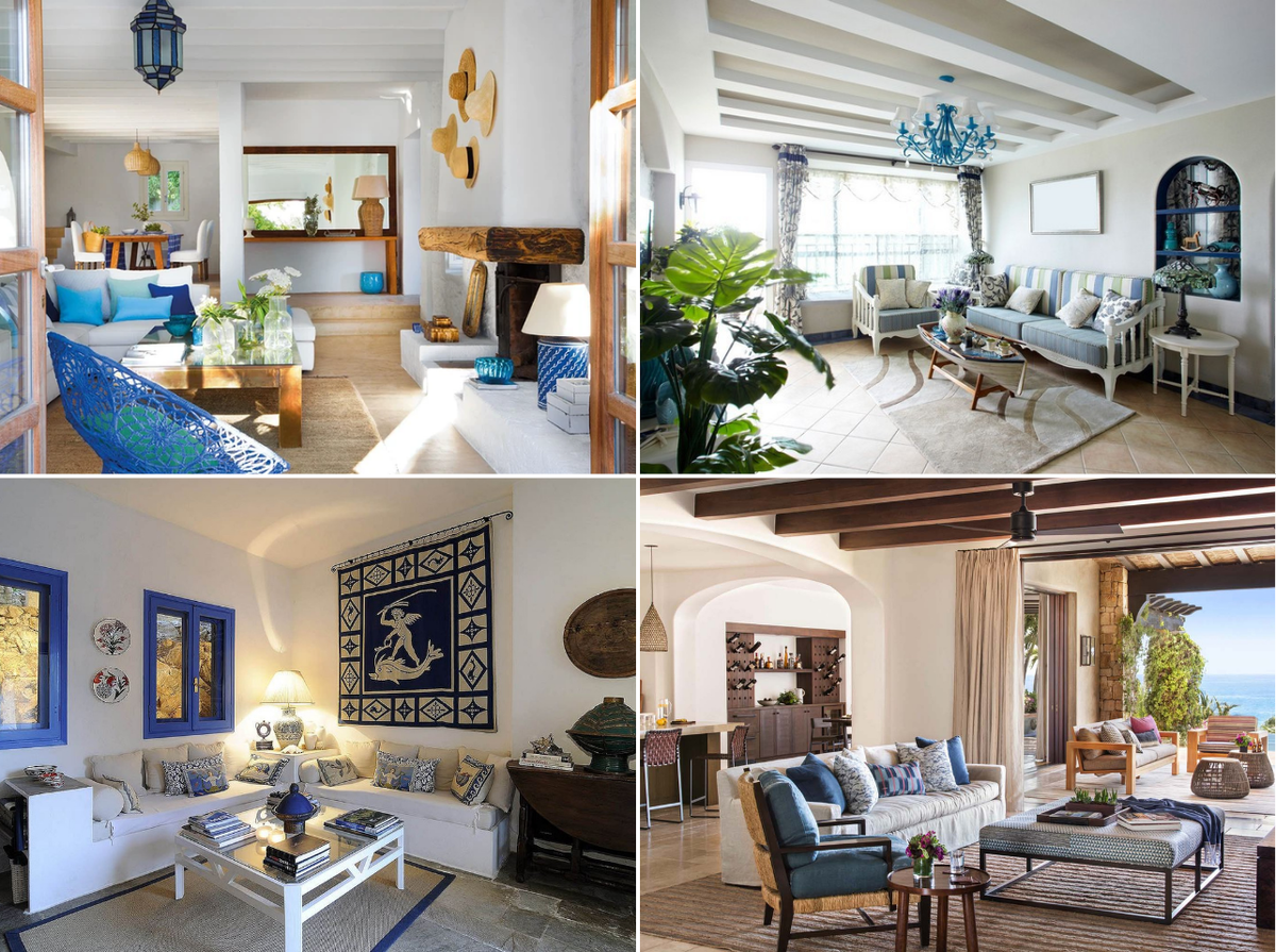 mary carol garrity - Google Search Vintage living room design, Blue and white li