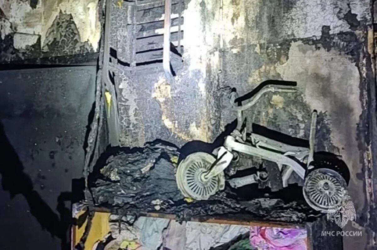    На пожаре в Челябинске погиб мужчина, соседей с детьми удалось спасти