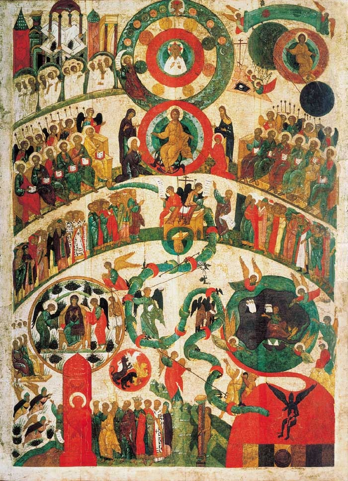 Икона "Страшный суд", Новгород, XV век, Третьяковская галерея.