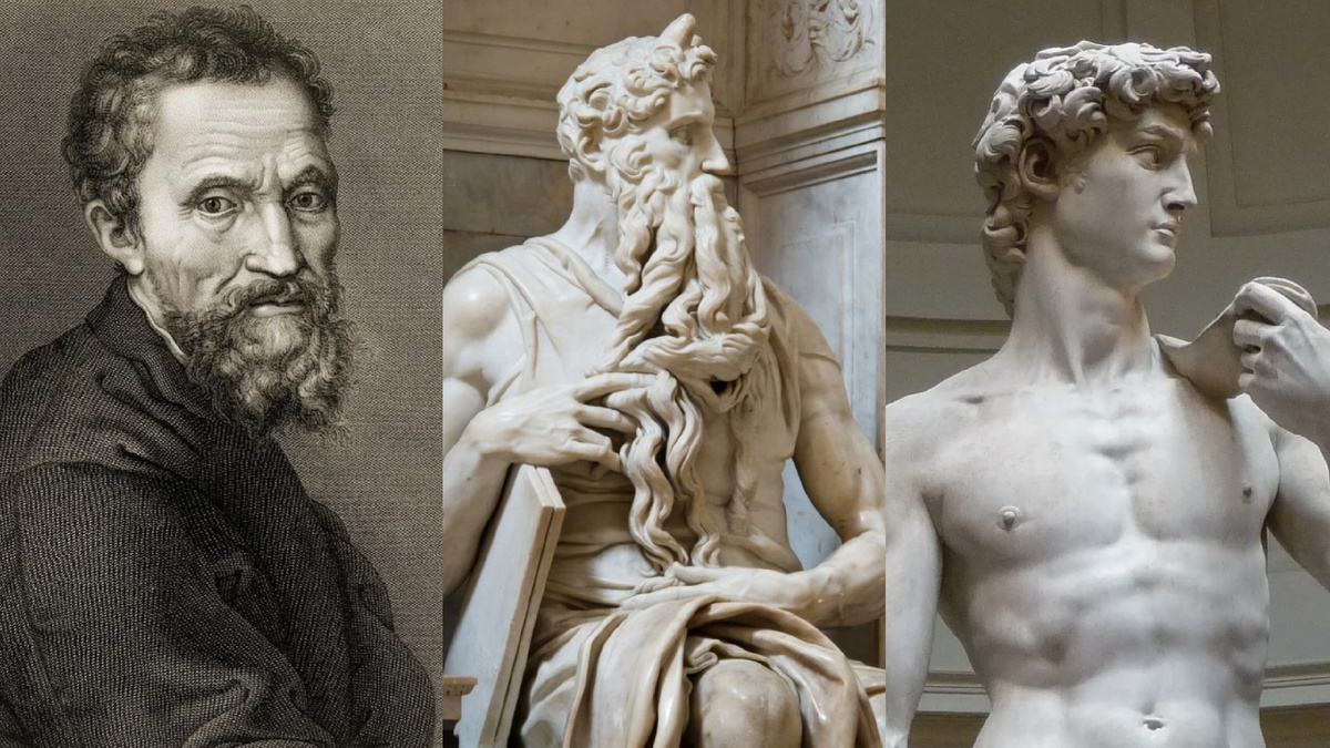 Микеланджело Буонаротти и его произведения: "Моисей" и "Давид"