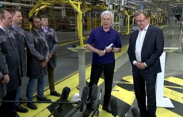 Собянин на московском заводе "Москвич"