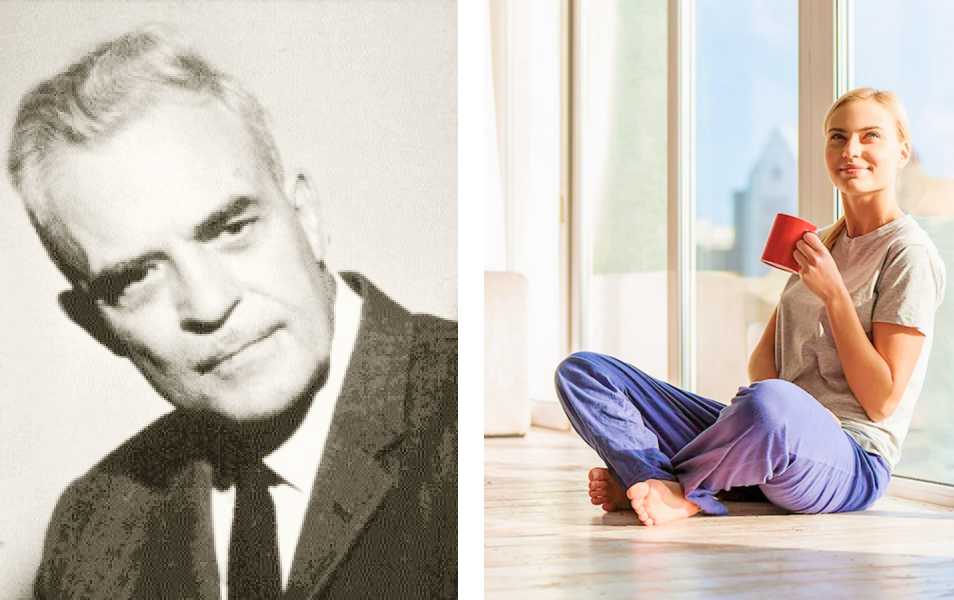 Техника одного вопроса - одна из методик, основанных на работах М. Эриксона. Представляем, что мы - это наша квартира. Какая она? Что хотим исправить? Кстати, слева - автор методики, сам Милтон Эриксон.