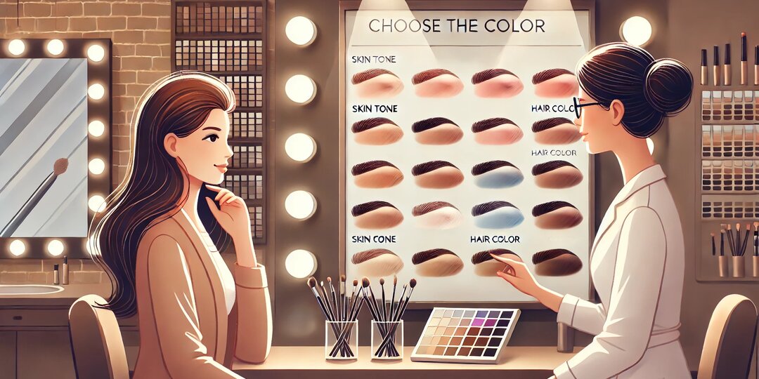 Как выбрать цвет для перманентного макияжа бровей?