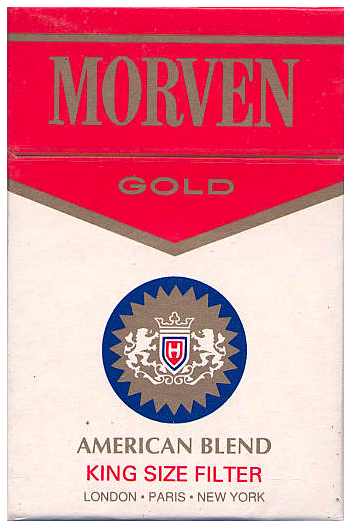"Morven" Gold. Пакистан, 1990-е годы.  20 штук с фильтром в боксе и в целлофане. Производитель: "Lakson Tobacco Company". Владелец торговой марки: "Lakson Tobacco Company".