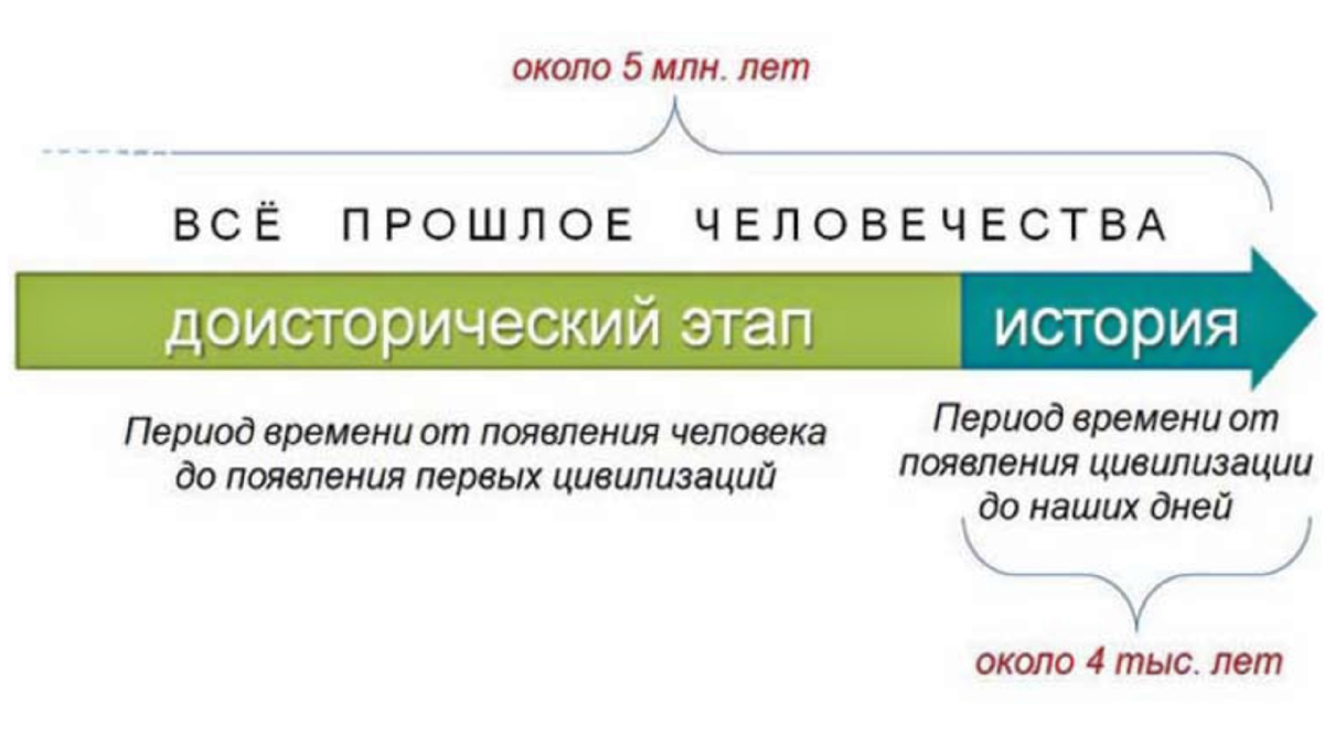 Доисторический и исторический этапы эволюции человека. Источник изображения: bguor.ru