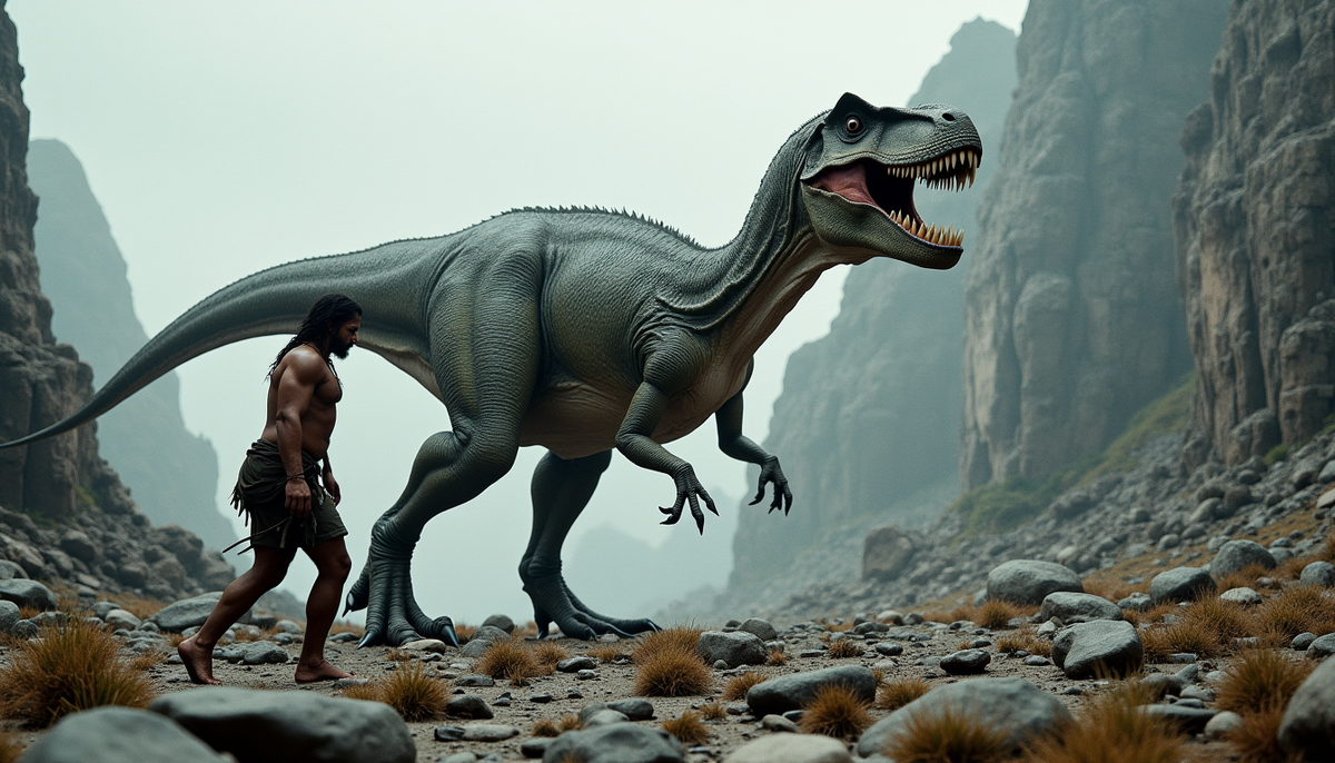 Люди могли жить одновременно с динозаврами? Источник изображения: Adobe Stock