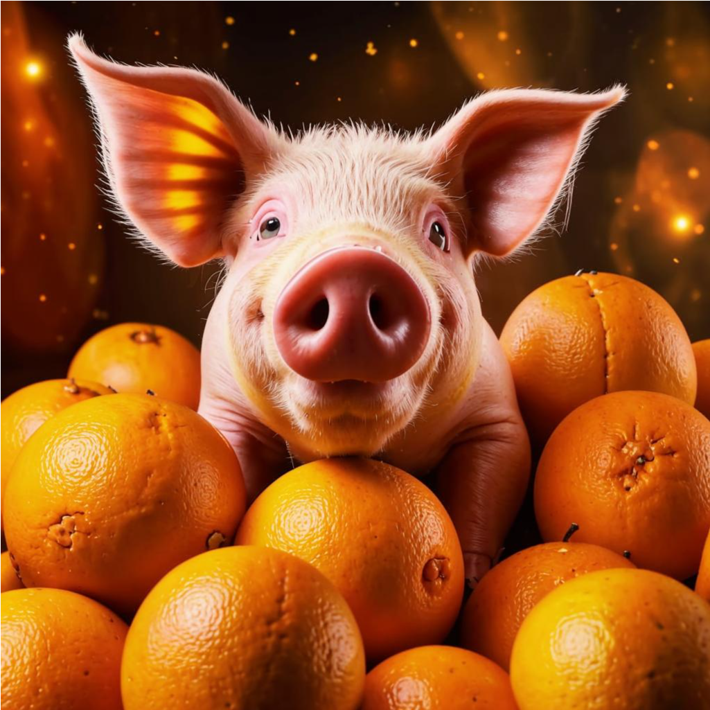 Свинья в мандаринах