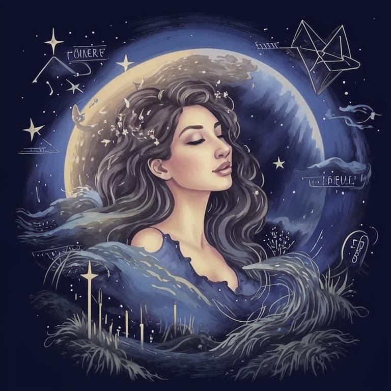 Луна в знаке Дева.Рисует нейросеть