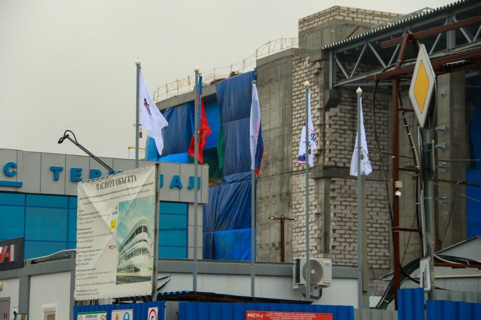    Строительство нового терминала аэропорта Барнаула. Октябрь 2024 года. Источник: Виталий Барабаш