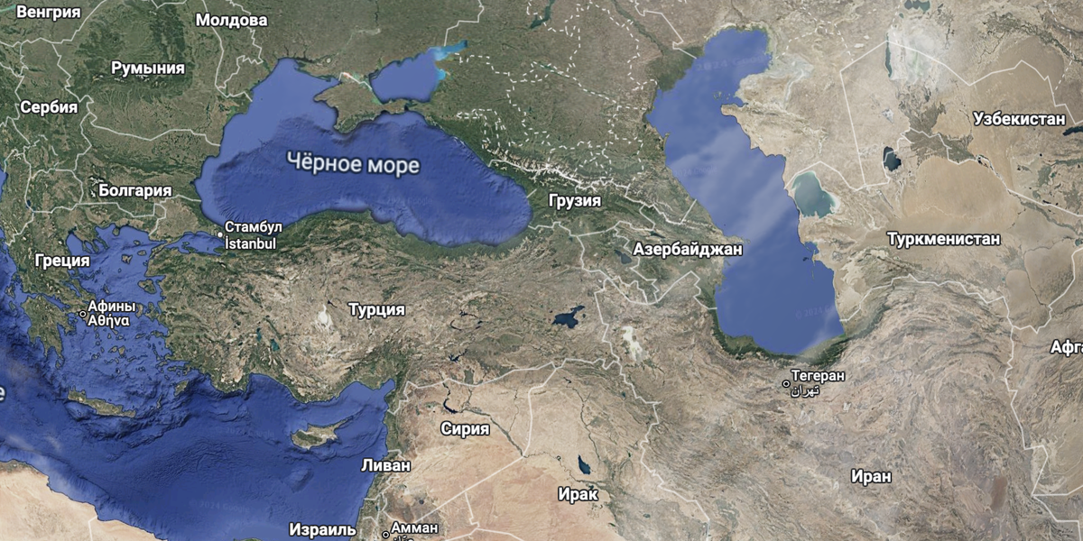 Грузия на карте