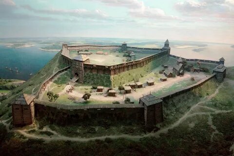 Старокиевское городище, современная реконструкция.