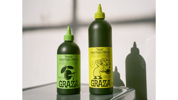 Упаковка оливкового масла бренда Graza